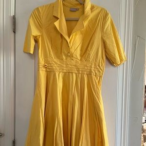 Eshakti shirtwaist dress in yellow.